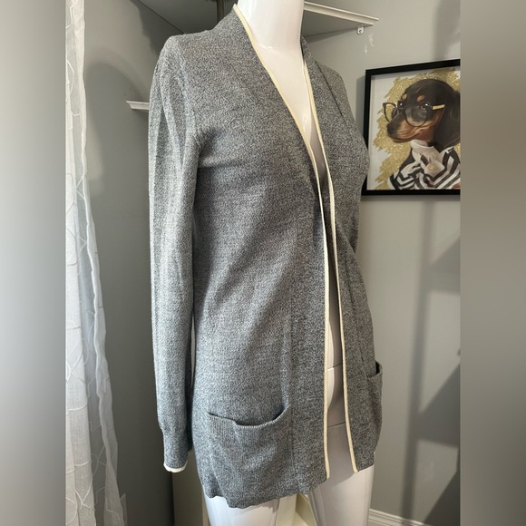Theory Gray Open-Front Cardigan - Picture 1 of 11